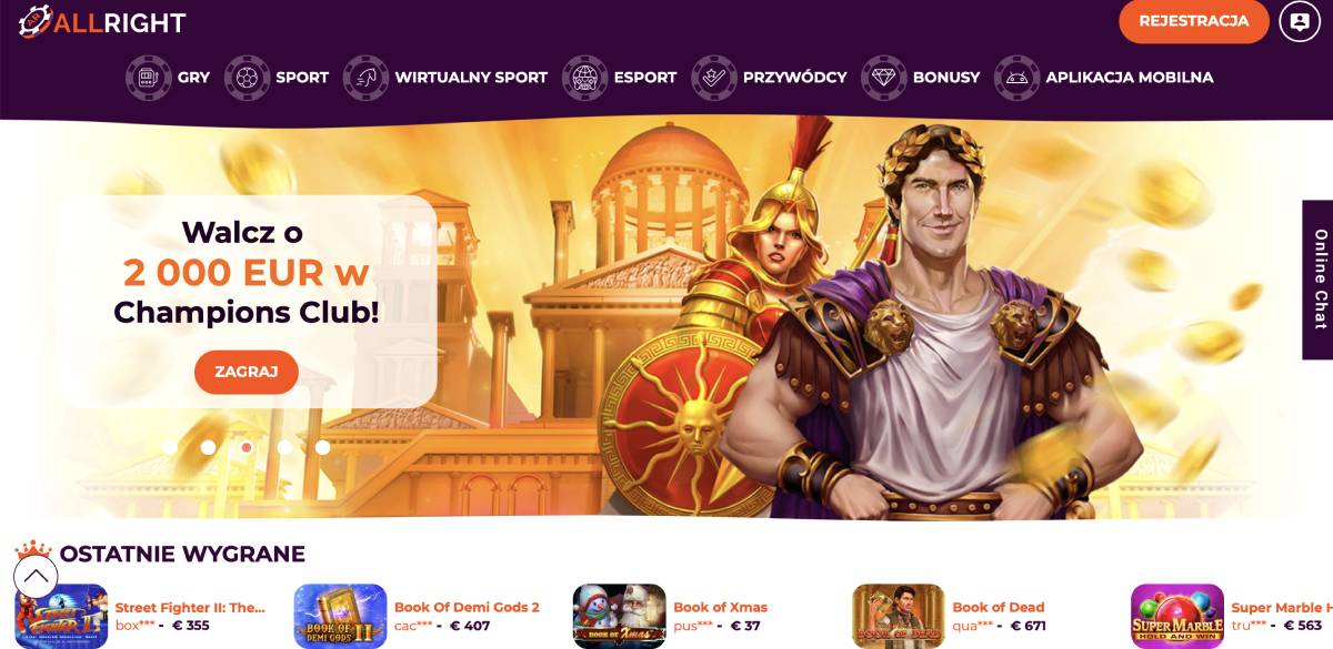 all right casino online