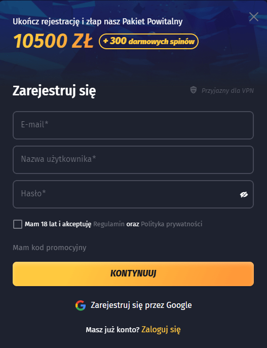 winshark rejestracja z laptopa